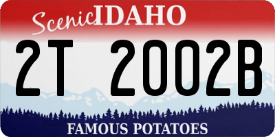 ID license plate 2T2002B
