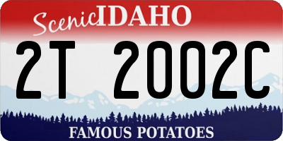 ID license plate 2T2002C