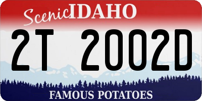 ID license plate 2T2002D