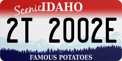 ID license plate 2T2002E