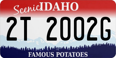 ID license plate 2T2002G