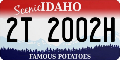ID license plate 2T2002H