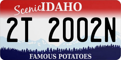 ID license plate 2T2002N