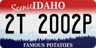 ID license plate 2T2002P