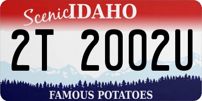 ID license plate 2T2002U