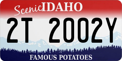 ID license plate 2T2002Y