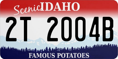 ID license plate 2T2004B