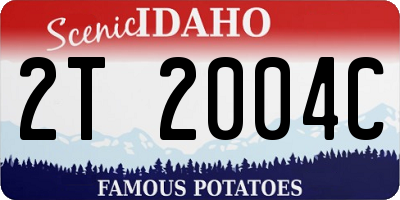 ID license plate 2T2004C