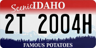 ID license plate 2T2004H