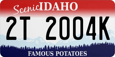 ID license plate 2T2004K