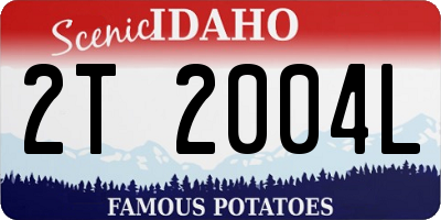 ID license plate 2T2004L