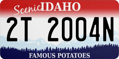 ID license plate 2T2004N