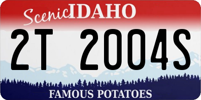 ID license plate 2T2004S