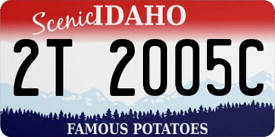 ID license plate 2T2005C