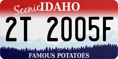 ID license plate 2T2005F