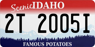 ID license plate 2T2005I