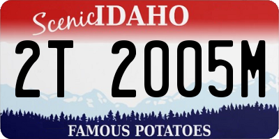 ID license plate 2T2005M
