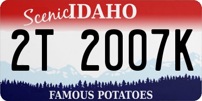 ID license plate 2T2007K