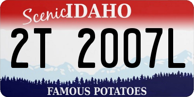 ID license plate 2T2007L