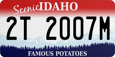 ID license plate 2T2007M