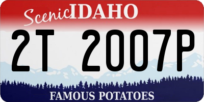 ID license plate 2T2007P