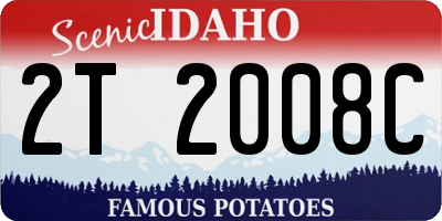 ID license plate 2T2008C