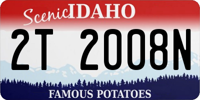 ID license plate 2T2008N