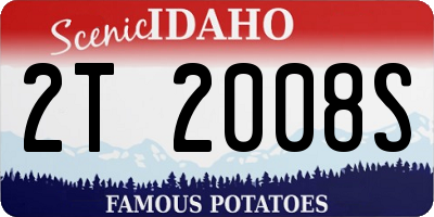 ID license plate 2T2008S