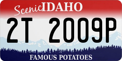 ID license plate 2T2009P