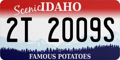 ID license plate 2T2009S