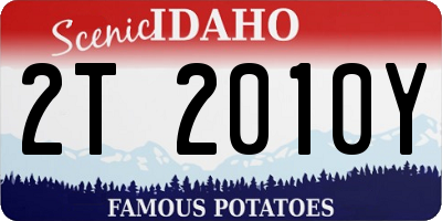 ID license plate 2T2010Y