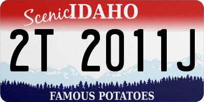 ID license plate 2T2011J