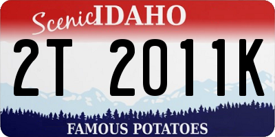 ID license plate 2T2011K