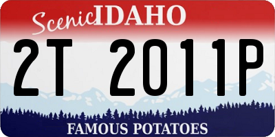 ID license plate 2T2011P