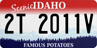 ID license plate 2T2011V