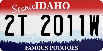 ID license plate 2T2011W