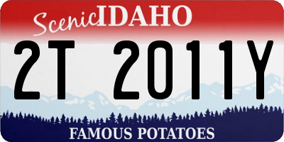 ID license plate 2T2011Y