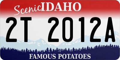 ID license plate 2T2012A
