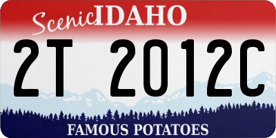 ID license plate 2T2012C