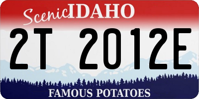 ID license plate 2T2012E