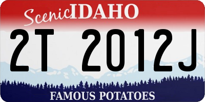 ID license plate 2T2012J