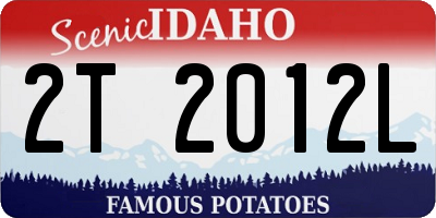 ID license plate 2T2012L