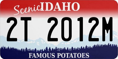 ID license plate 2T2012M