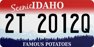 ID license plate 2T2012Q