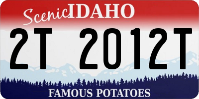 ID license plate 2T2012T