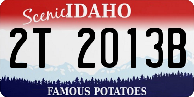 ID license plate 2T2013B
