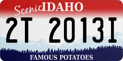 ID license plate 2T2013I