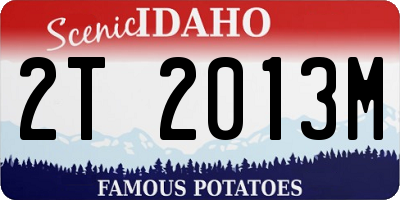 ID license plate 2T2013M