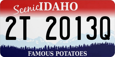 ID license plate 2T2013Q