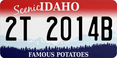 ID license plate 2T2014B